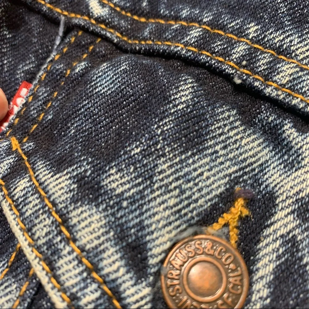 Vintage Levis Denim bleach wash Jean Jacket